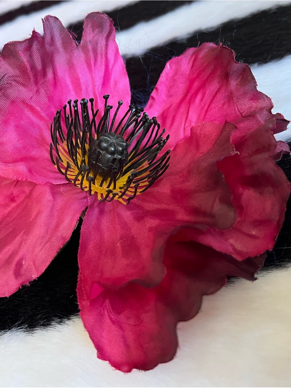 Gorgeous, plum hair flower clip